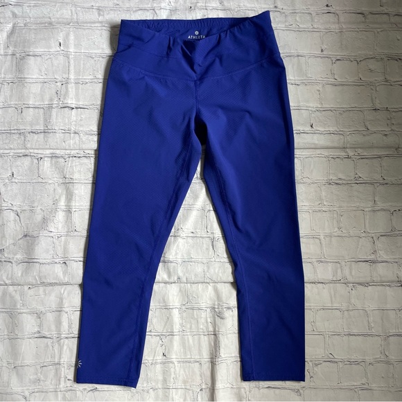 Athleta Cobalt Blue Crop Capri Leggings - Picture 2 of 4
